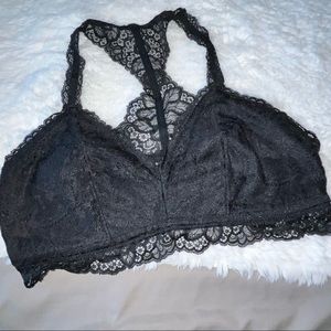 Auden Black Lace Racerback Bralette Size XL